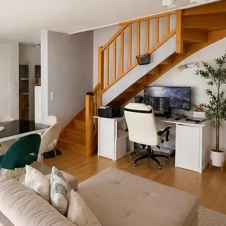 Moderne Duplex Proche Paris Avec Terrasse& Parking
